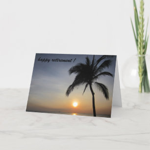 palm sunset retirement card