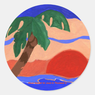 Palm Sunset Sticker