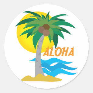Palm Tree 1 Classic Round Sticker
