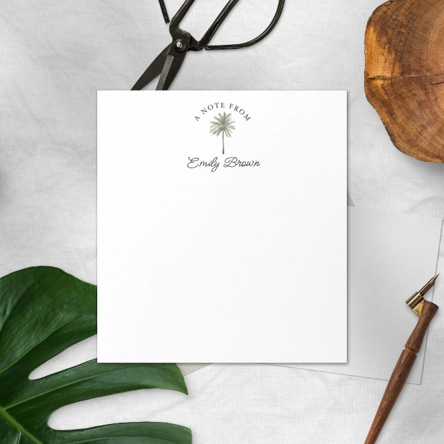 Palm Tree A Note From Cute Personalized Notepad (Creator Uploaded)