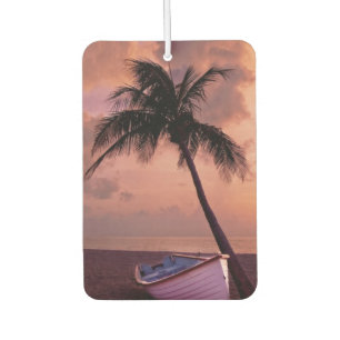 Palm Tree and Boat Beach Sunset Air Freshener