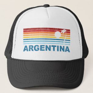 Palm Tree Argentina Trucker Hat