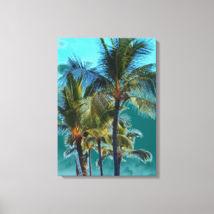 Palm tree art canvas wrap print