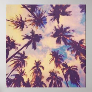 Palm tree art photo print