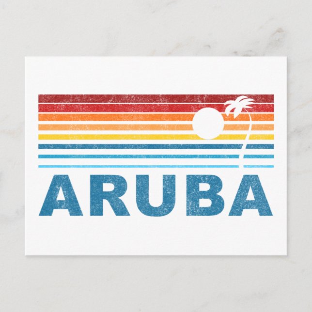 Palm Tree Aruba Postcard (Front)