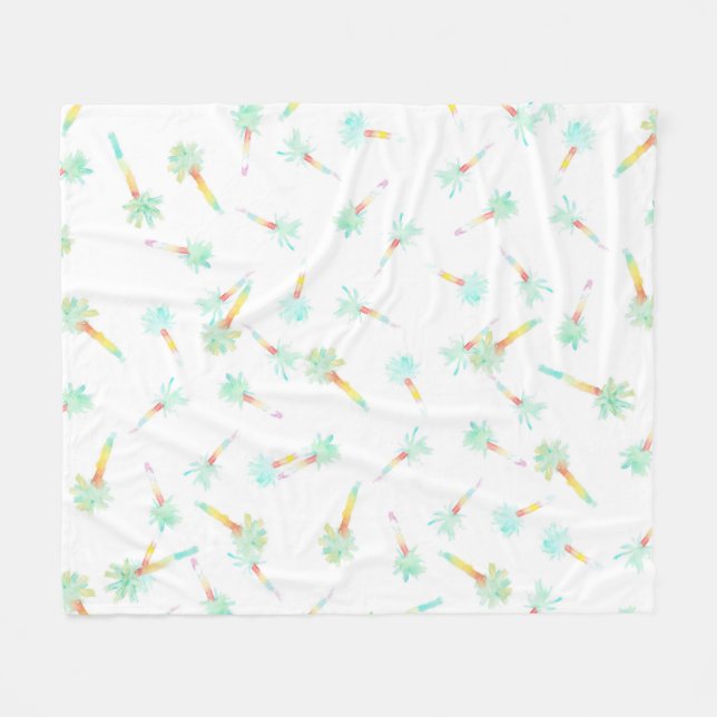 Palm tree baby blanket (Front (Horizontal))