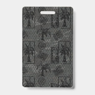 Palm Tree Background Tropical Boho Decor Badge