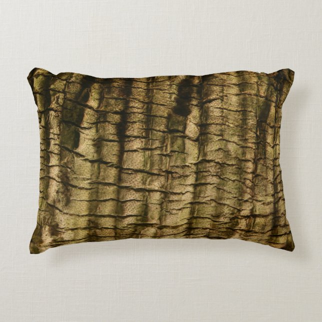 Palm Tree Bark Accent Pillow (Front)