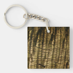 Palm Tree Bark Keychain