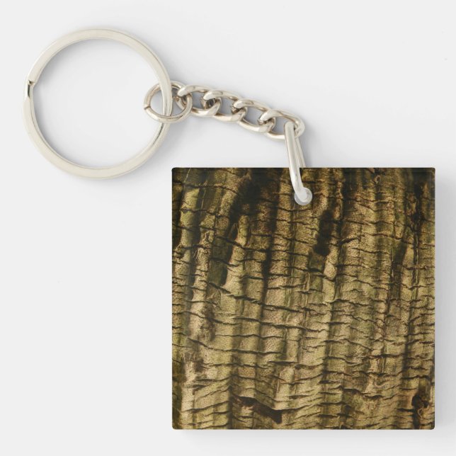 Palm Tree Bark Keychain (Front)