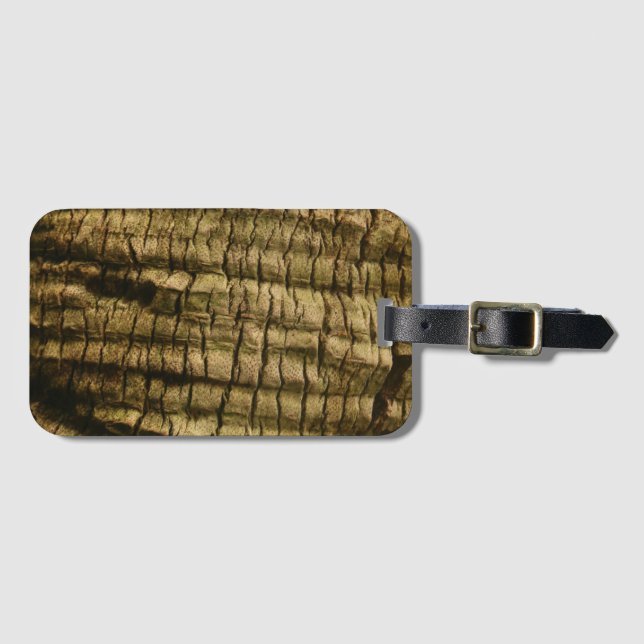 Palm Tree Bark Luggage Tag (Front Horizontal)