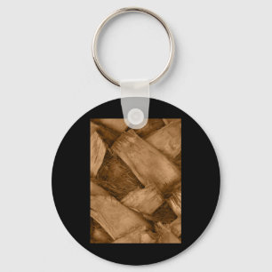 Palm Tree Bark Texture Tint Vertical Sticker Keychain