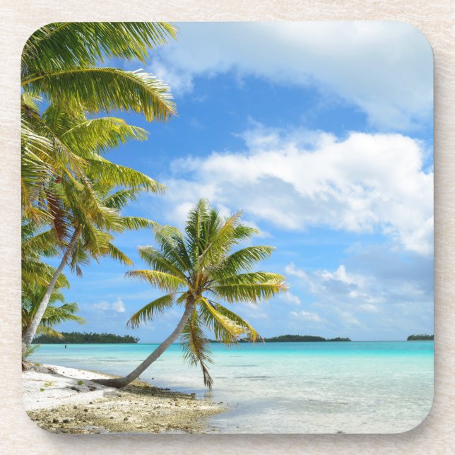 Palm tree beach coaster (Front)