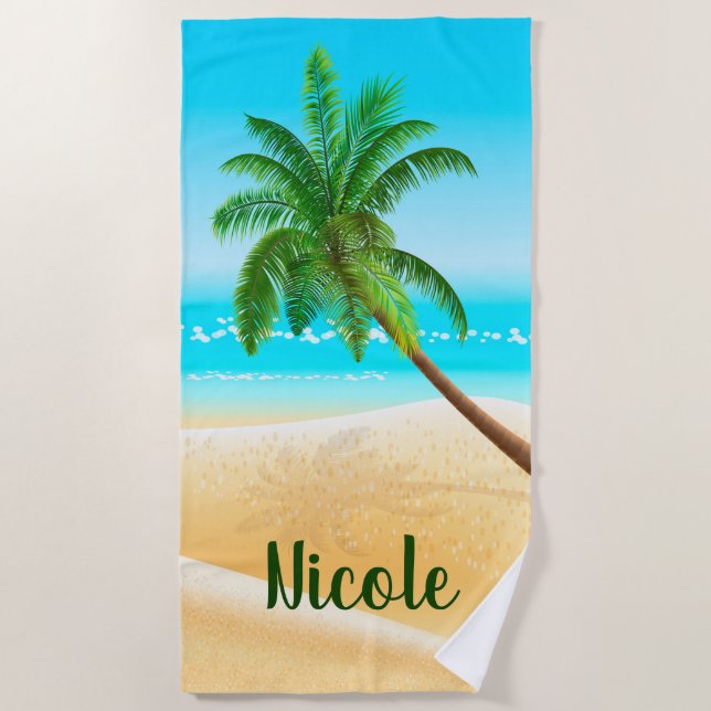 Palm Tree Beach Towel (Front)