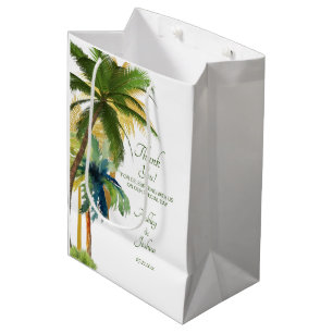 Palm Tree Beach Wedding  Medium Gift Bag