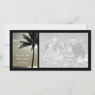 Palm Tree Beach Wedding Save the Date Photo Card