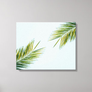 Palm tree branch canvas print