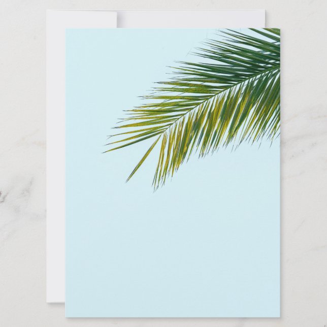Palm tree branch holiday card (Front)