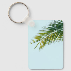Palm tree branch keychain