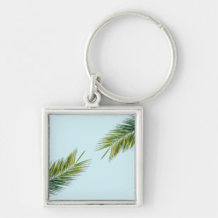 Palm tree branch keychain