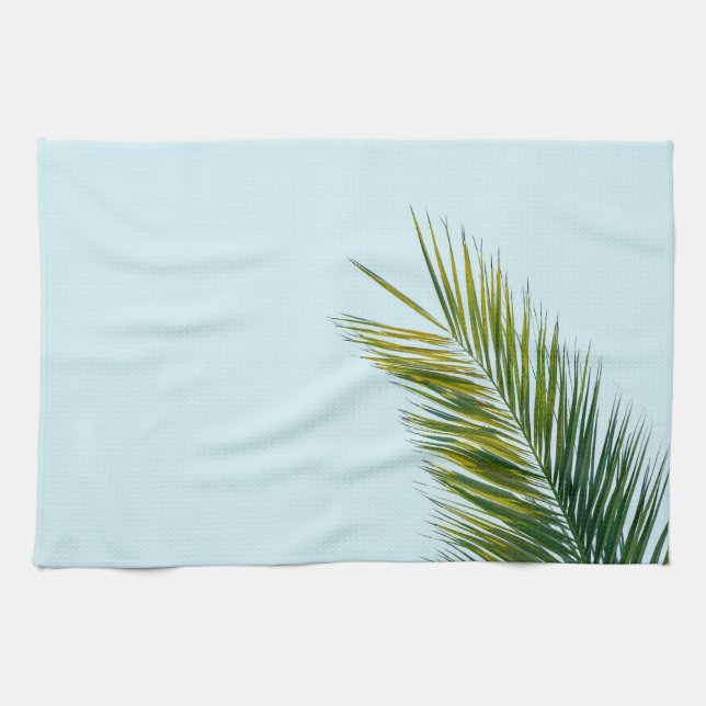 Palm tree branch kitchen towel (Horizontal)