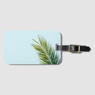 Palm tree branch luggage tag