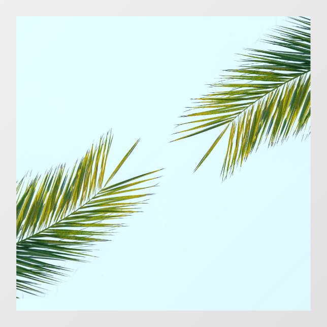 Palm tree branch window cling (Sheet)