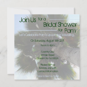 Palm Tree Bridal Shower Invite