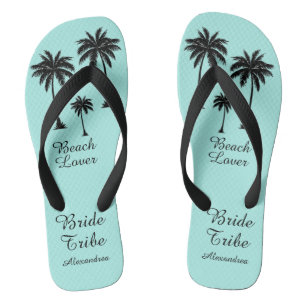 Palm Tree Bride Tribe  Flip Flops