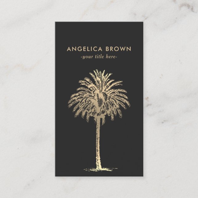 Palm Tree Business Card (Front)