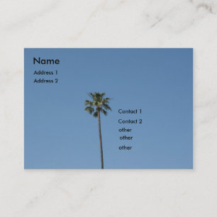 palm tree business card