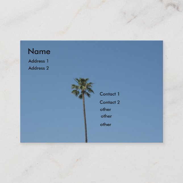 palm tree business card (Front)