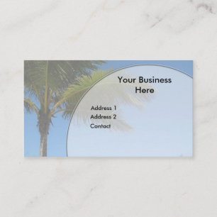 Palm tree business card