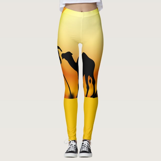 Palm Tree & Camel Leggings (Front)