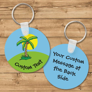 Palm Tree Cartoon Keychain