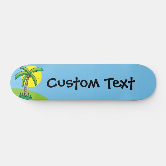 Palm Tree Cartoon Skateboard (Horz)