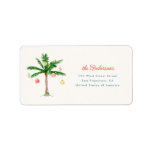 Palm Tree Christmas in July Summer Party Address Label<br><div class="desc">This Christmas in July collection features watercolor retro illustrations of a palm tree with Christmas ornaments. Get ready to celebrate the ultimate summer party with a festive twist! Our Christmas in July collection is perfect for your family BBQ turned retro pool party extravaganza. With delightful watercolor illustrations, it captures the...</div>