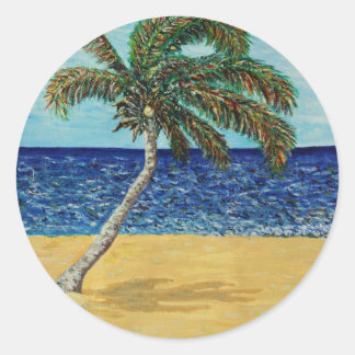 Palm Tree Classic Round Sticker
