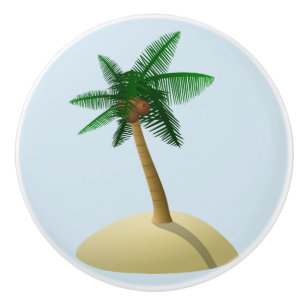 Palm Tree Coconut Tropical Beach Drawer Pull Knob