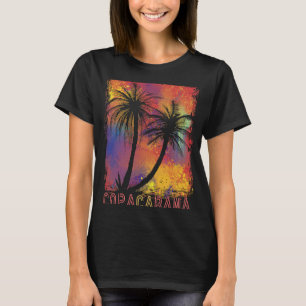 Palm tree Colourful Copacabana Paradise Rio Beach  T-Shirt