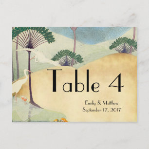 Palm Tree & Crane Destination Wedding Invitations