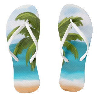 Palm Tree Custom Flip-Flops- make changes yourself Flip Flops