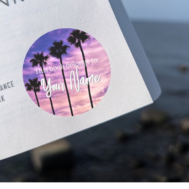 Palm Tree Customizable Book Sticker (Creator Uploaded)