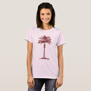 Palm Tree - Dark Red T-Shirt