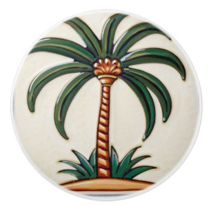 Palm Tree desert island tropical beach house decor Ceramic Knob