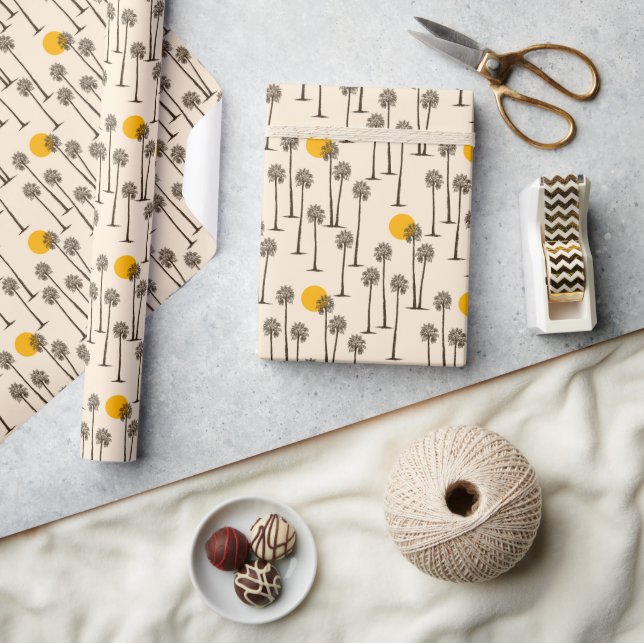 Palm Tree Desert Sunset Wrapping Paper (Crafts)