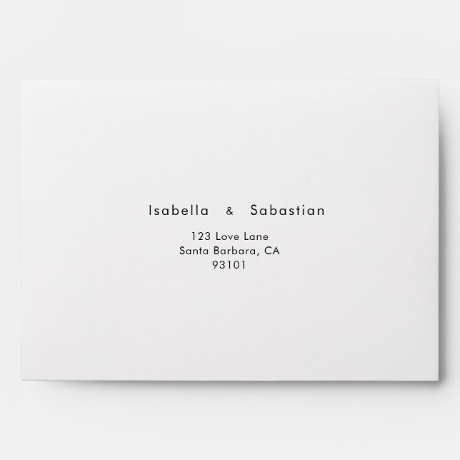 Palm Tree Destination Self Addressed Wedding Envelope (Front)