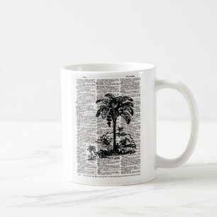 Palm Tree Dictionary Art Coffee Mug