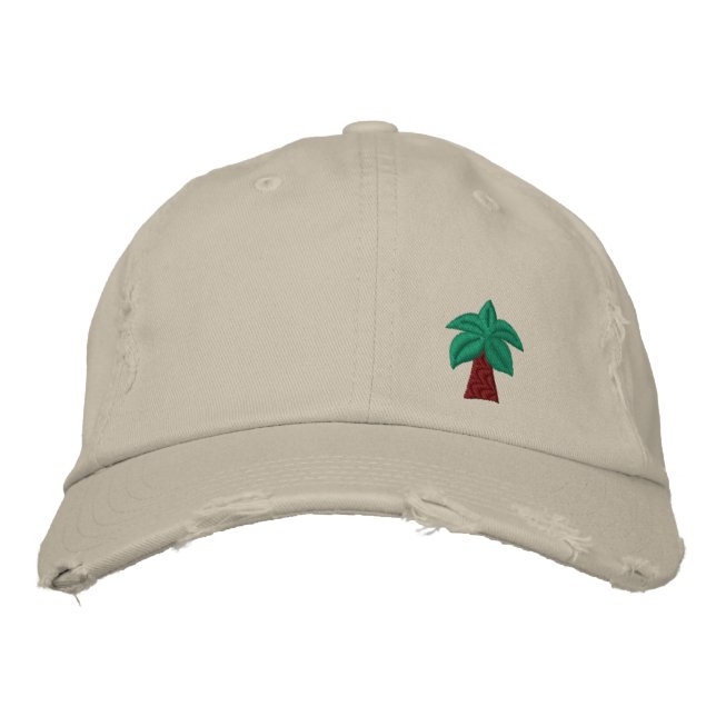 Palm Tree Distressed Cap (Front)
