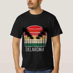 Palm Tree Distressed Oklahoma - Beach Design T-Shirt